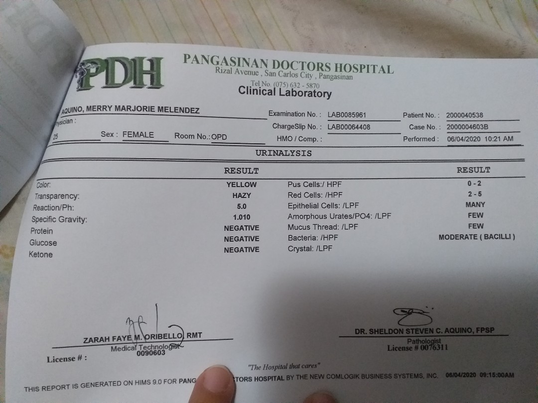 Laboratory result