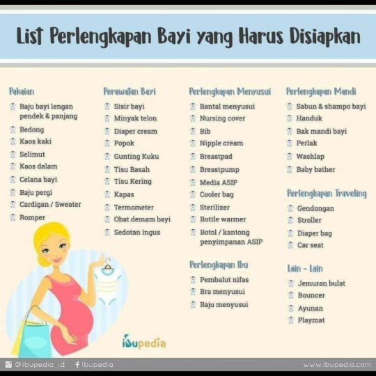 BERBAGI INFORMASI : PERLENGKAPAN BAYI & BARANG YG AKAN DIBAWA KE RS PADA SAAT PERSALINAN
