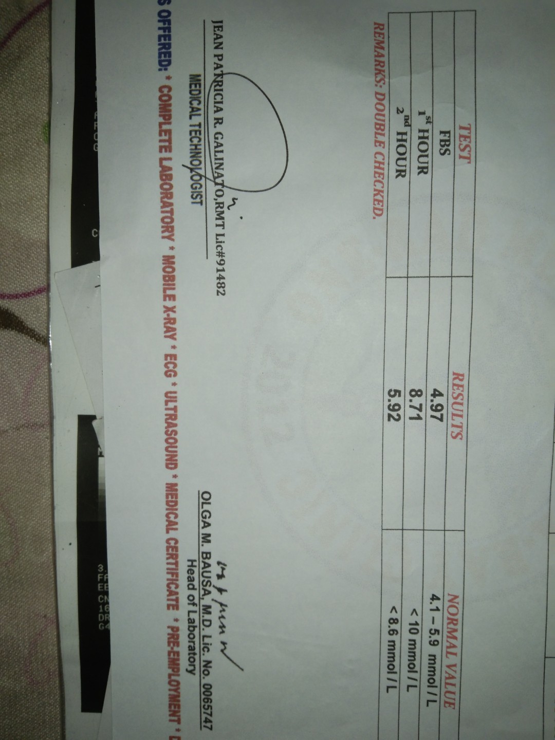 OGTT RESULTS