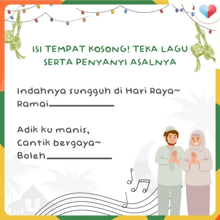 Isi tempat kosong, teka tajuk & penyanyi lagu di bawah!