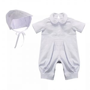 Christening Baptism White Longall with Hat Outfit