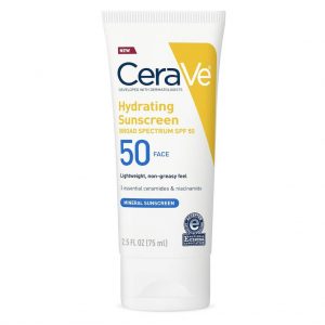 Image of Cerave Hydrating Sunscreen. Best Sunscreen for Hydrating Dry Skin of Pregnant Moms