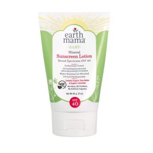 Image of Earth Mama Organics Mineral Sunscreen Lotion - Best Organic Sunscreen Lotion for Pregnant Mothers