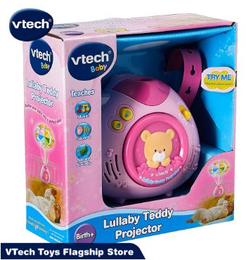 Vtech Lullaby Teddy Projector Baby Toddler - Pink