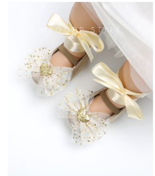 Bcbl Princess Shoes For Baby Girls With Turban Set
