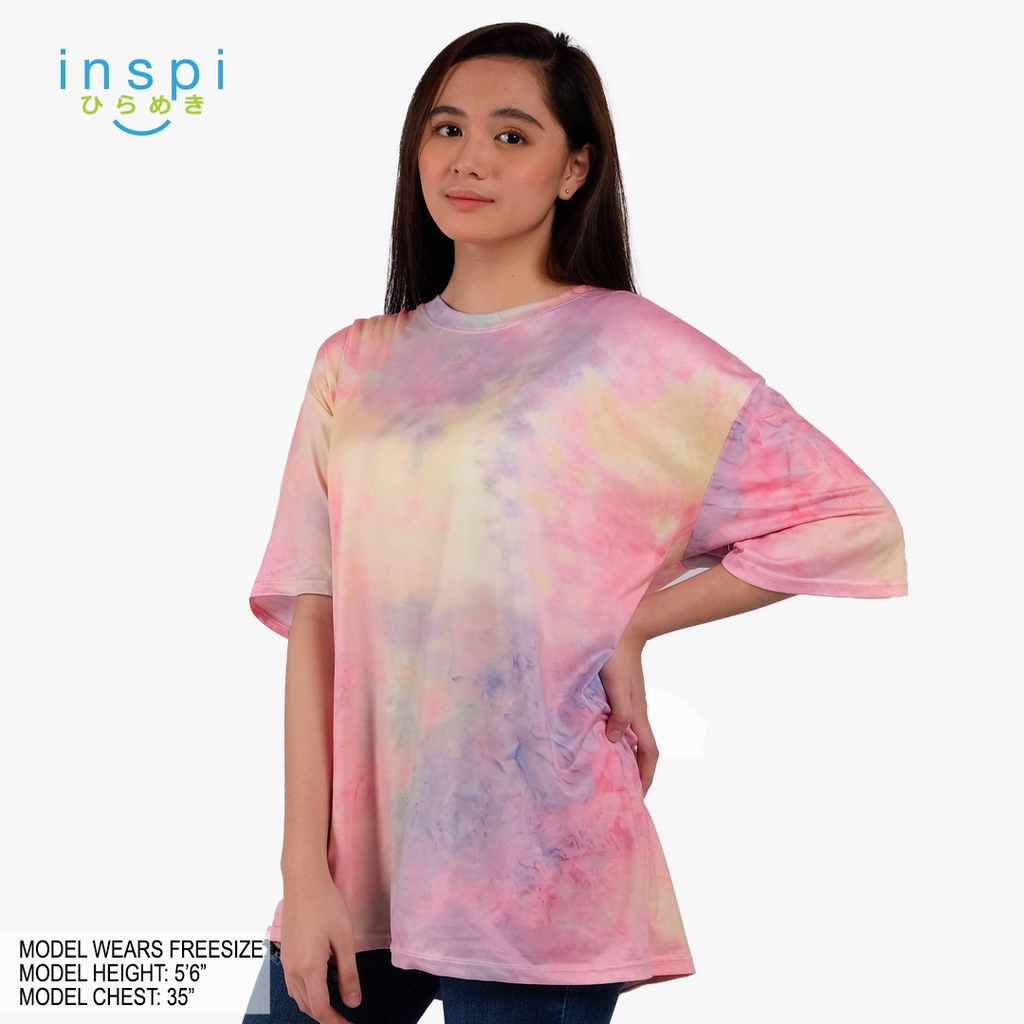 INSPI Tie Dye Oversized T Shirt For Men and Women Beach Outfit | Zumba outfit for female
