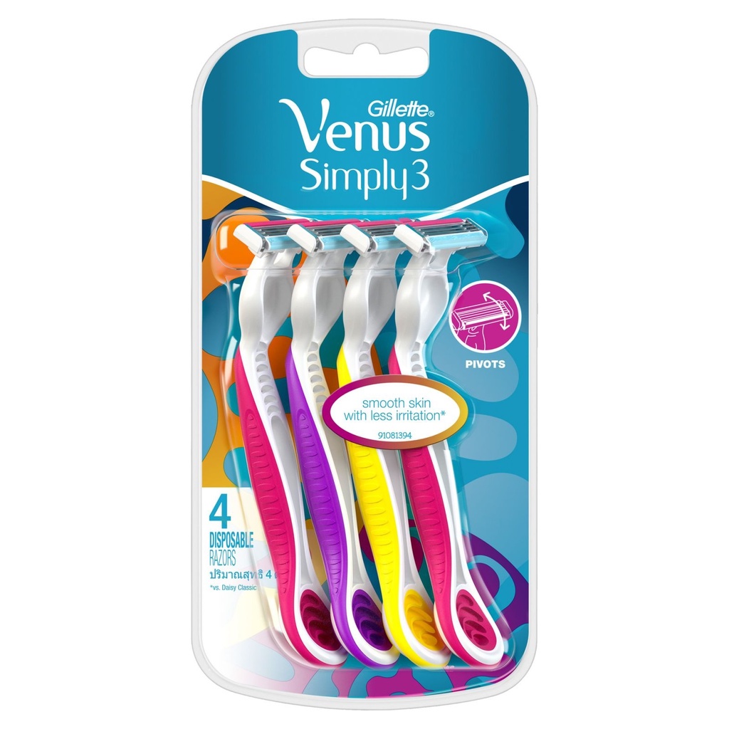 Gillette Shaver for Women Venus Simply 4 Razor | Shaver For Women Philippines
