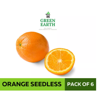 Green Earth Orange Seedless - (Pack of 6) | Fruits for Pregnant