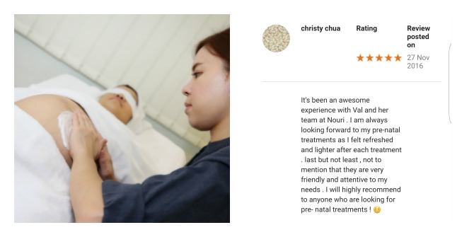 prenatal massage in Singapore