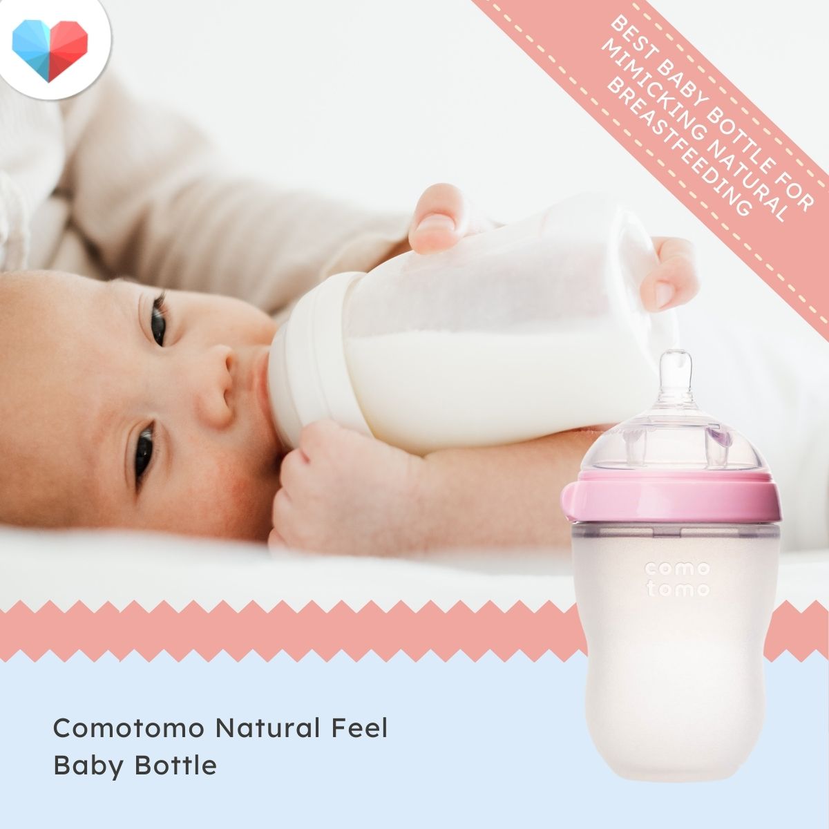 Comotomo Natural Feel Baby Bottle - Best Baby Bottle for Mimicking Natural Breastfeeding