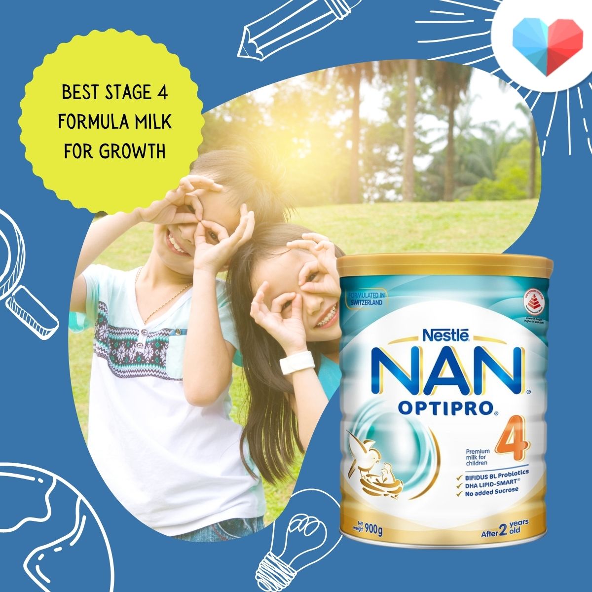 Nestlé® NAN® OPTIPRO® 4 Growing Up Milk: Best Stage 4 Formula Milk for Growth