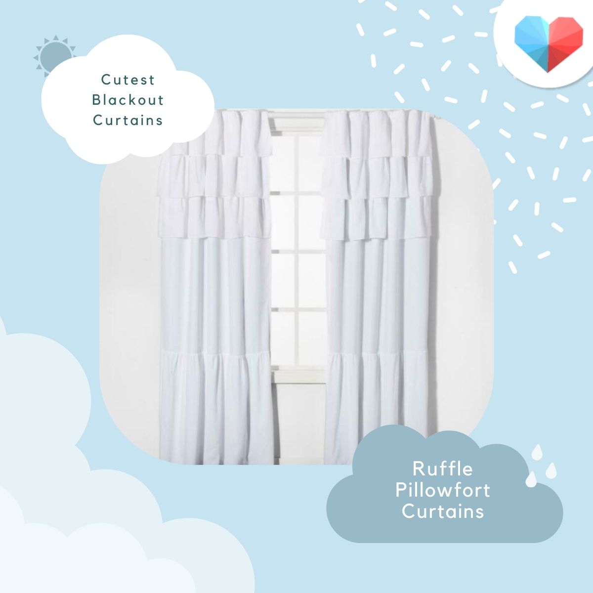Ruffle Pillowfort Curtains - Cutest Blackout Curtains