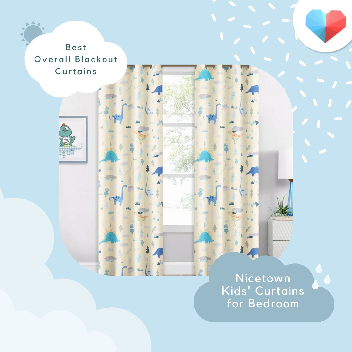 Nicetown Kids’ Curtains for Bedroom: Best Overall Blackout Curtains