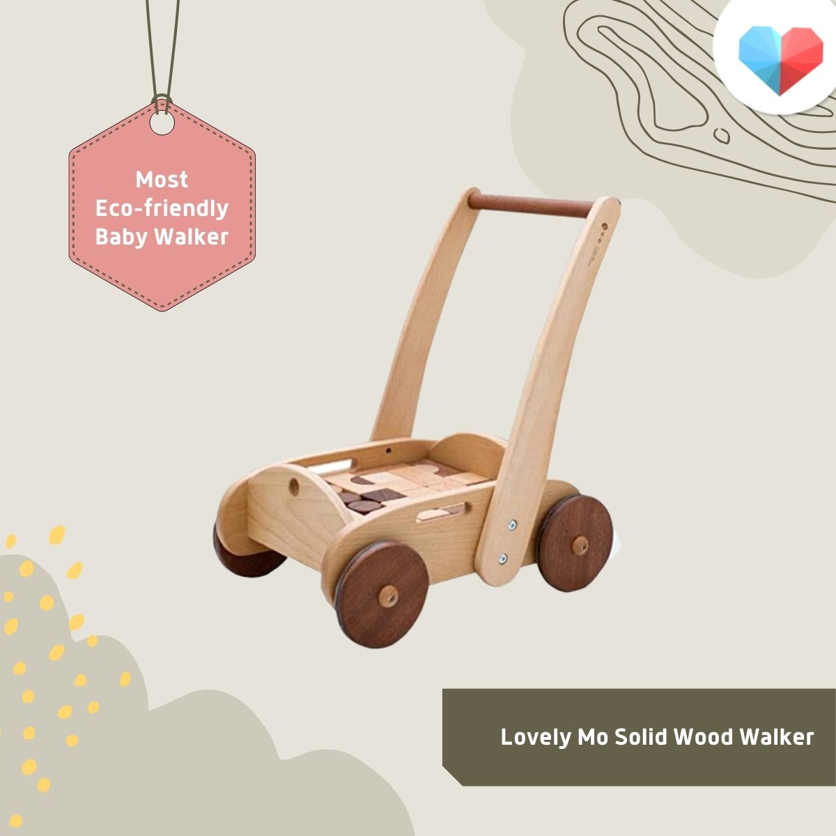 Lovely Mo Solid Wood Walker Review Most Eco-Friendly Baby Walker