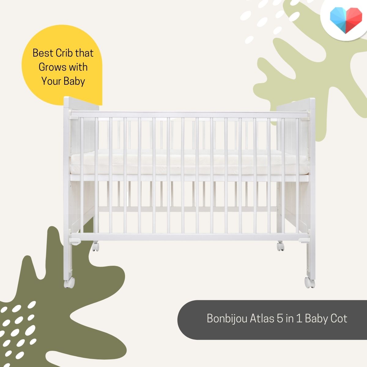 Bonbijou Atlas 5 in 1 Baby Cot Review Best Crib that Grows with Your Baby