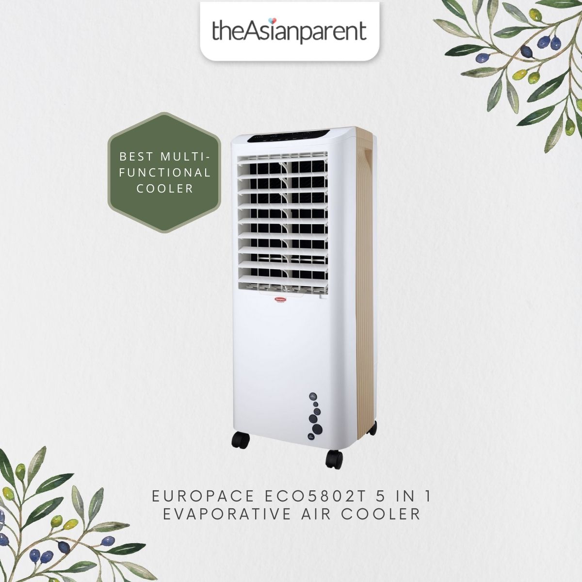 EuropAce ECO 5802T 5-in-1 Evaporative Air Cooler | Best Air Cooler