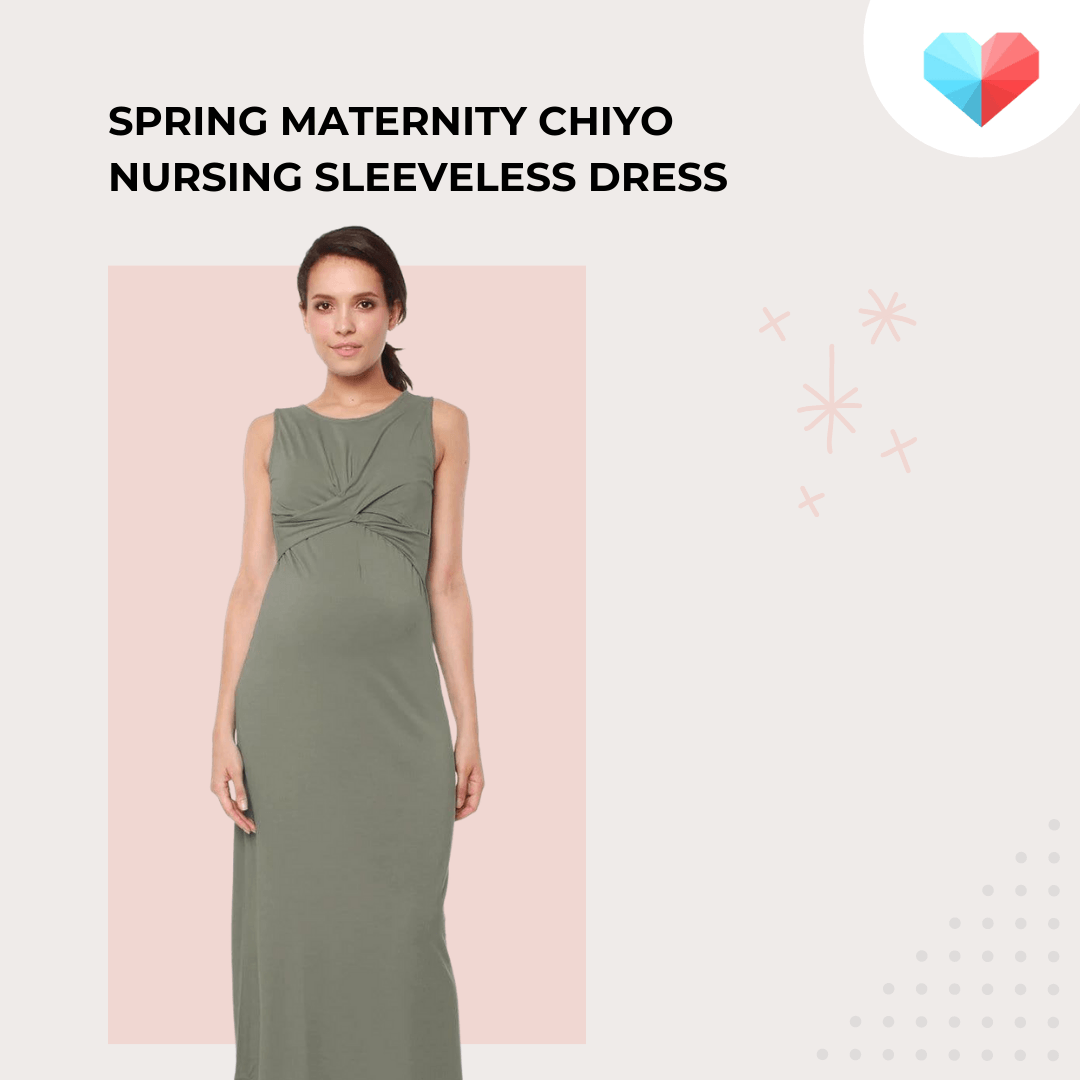 Spring Maternity Chiyo Nursing Sleeveless Dress | Best Maternity Dress in Singapore