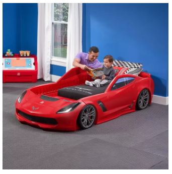 Corvette® Toddler to Twin Bed with Lights™ | Best Car Beds in Singapore