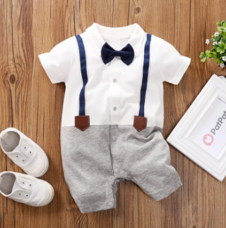PatPat Baby Clothes - Graceful Faux-two Long Sleeve Jumpsuit