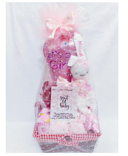 NewBorn Princess Prince Gift Hamper with Personalised Name Embroidery | Hamper for Newborn Singapore