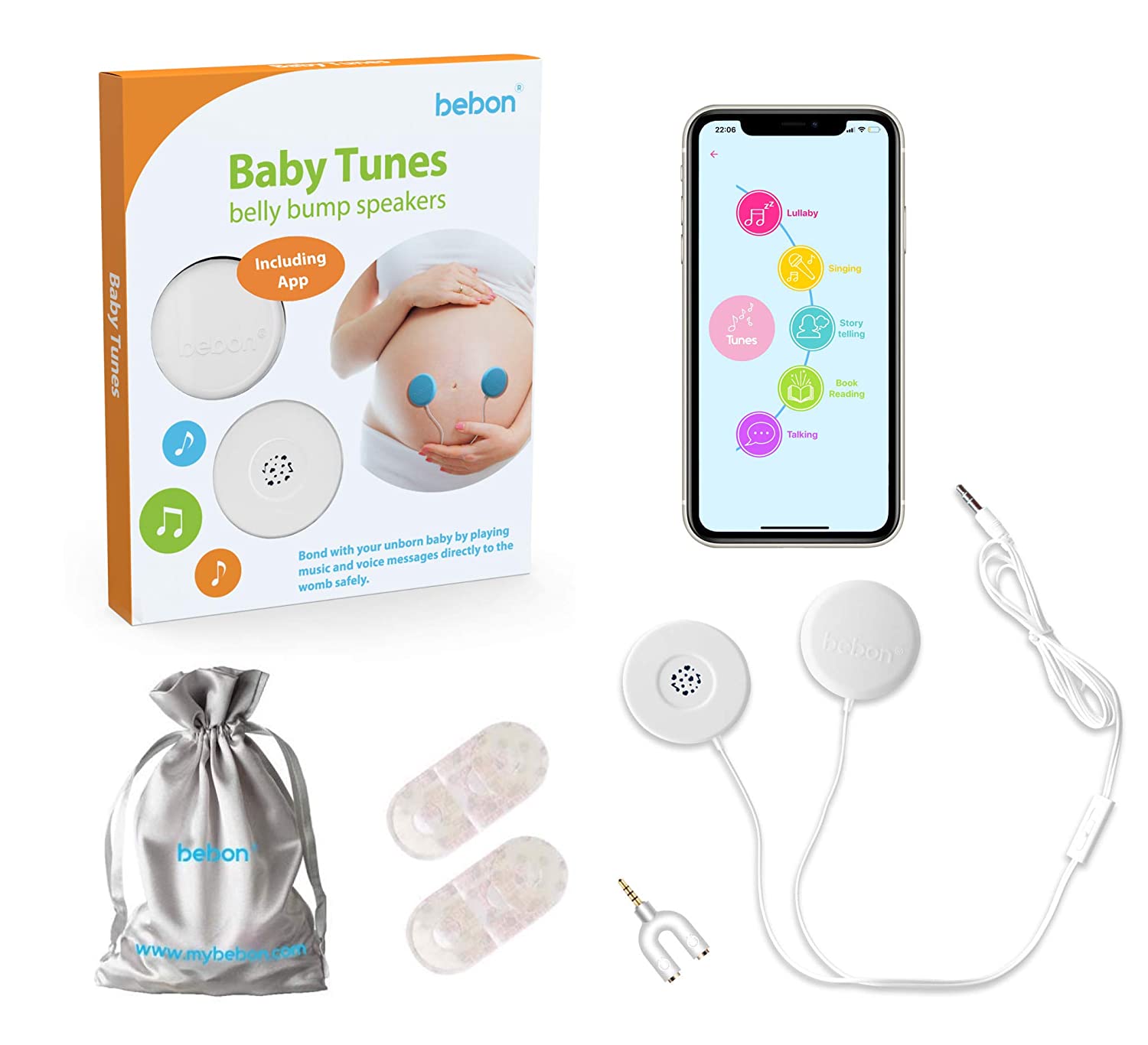 bebon Baby-Bump Headphones | Belly buds | Music for pregnant mothers