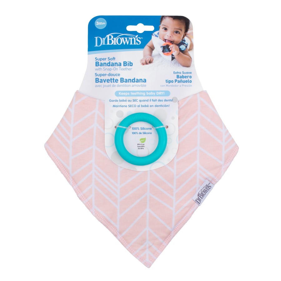 Dr. Brown’s - Bandana Bib with Snap-On Teether | Baby Bibs in Singapore