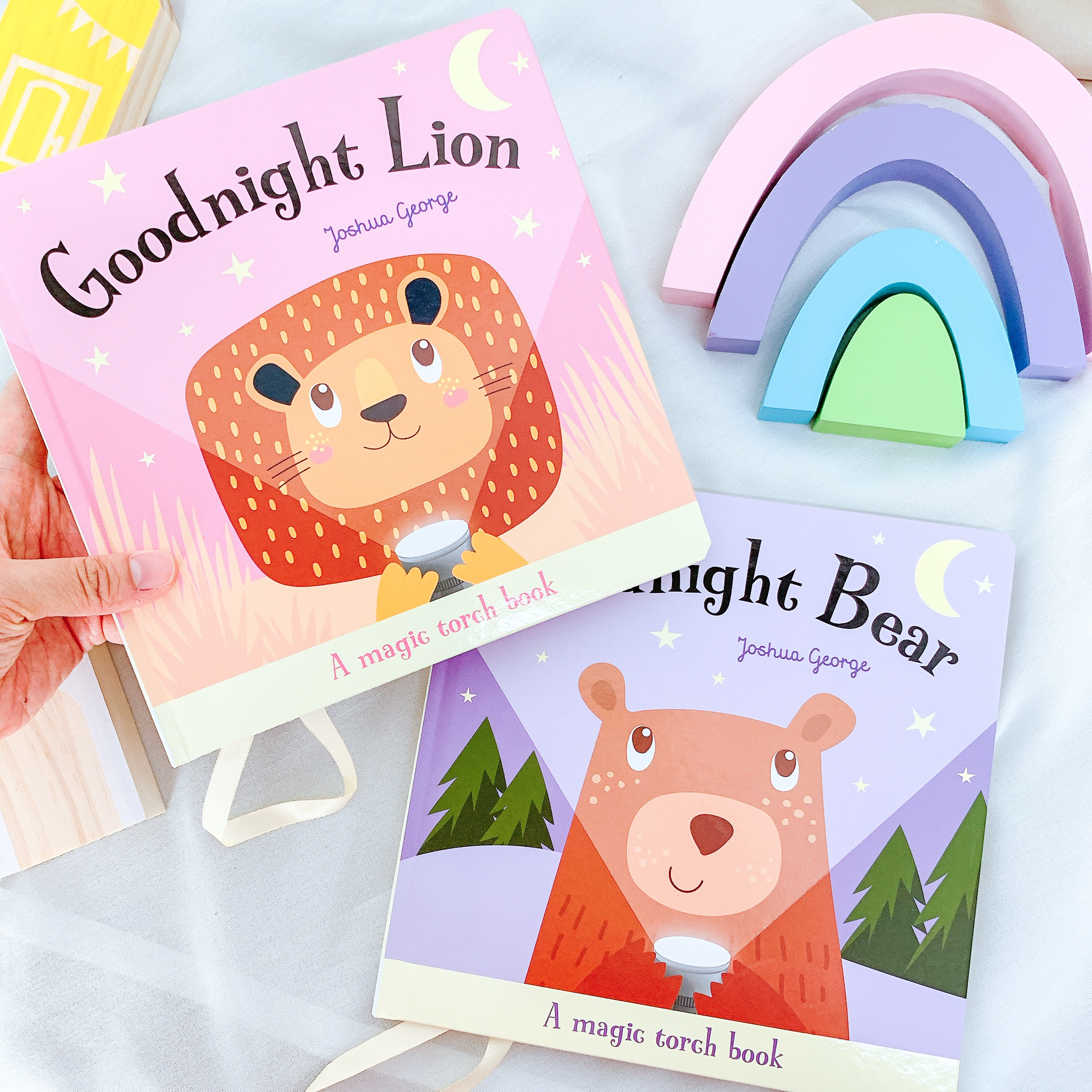 Children Book Goodnight Bear Lion Torchlight Story Book Interactive Activity Book Toddler Kids Baby