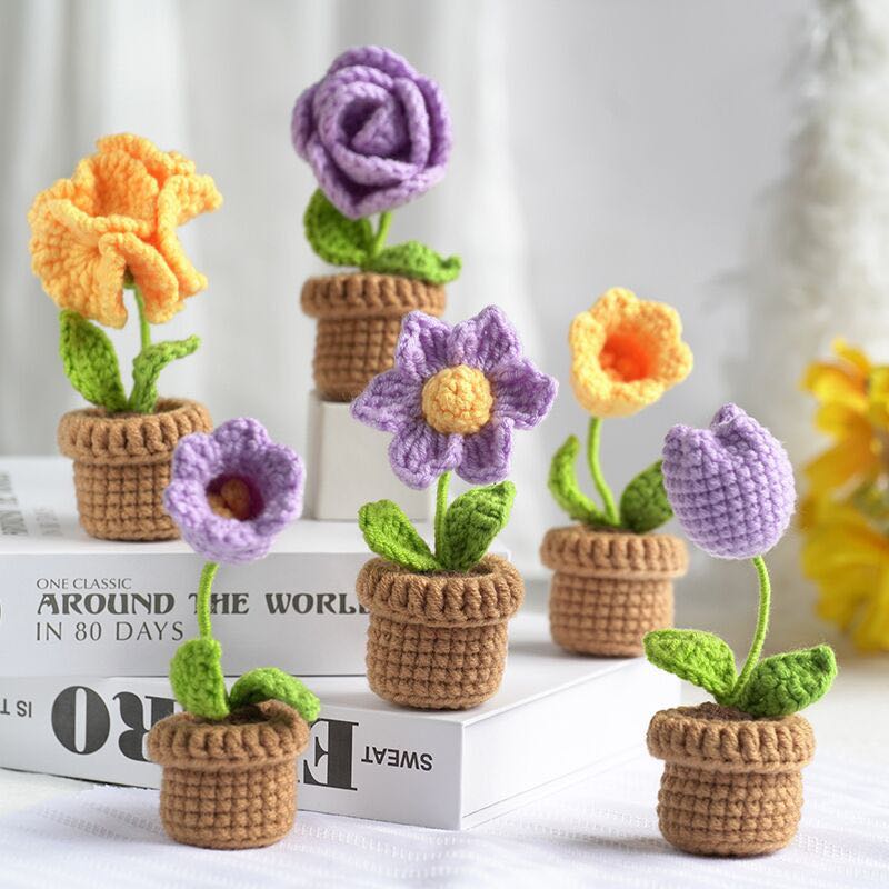 Blue Fish Party Handmade Crochet Artificial Flower | Teacher's Day Gift 2022