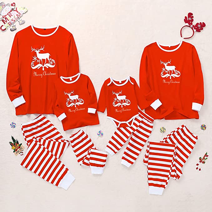 Saeaby Holiday Family Matching Baby Pajamas in Singapore