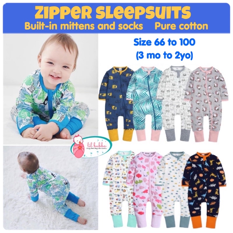 Lil Bubba Zipper Sleepsuit | Best Baby Rompers Singapore