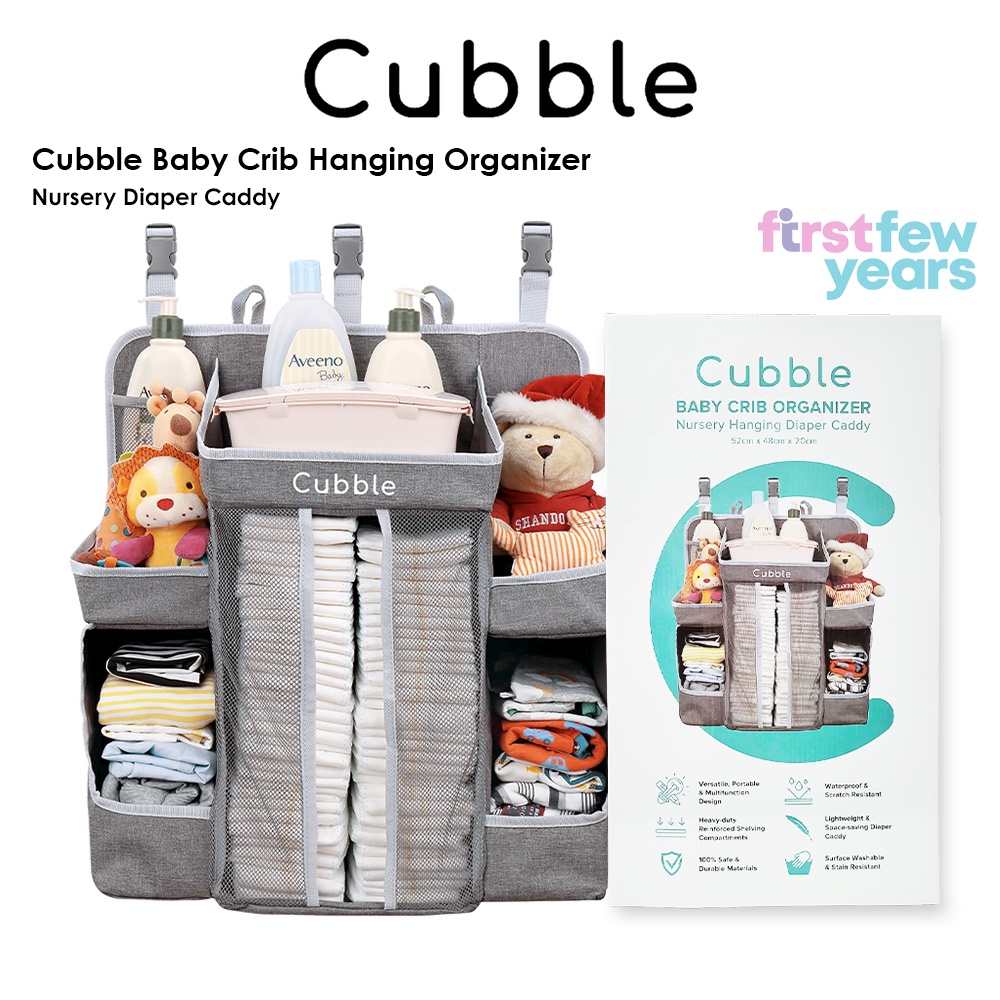 Cubble Baby Crib Organiser XL - Nursery Hanging Diaper Caddy