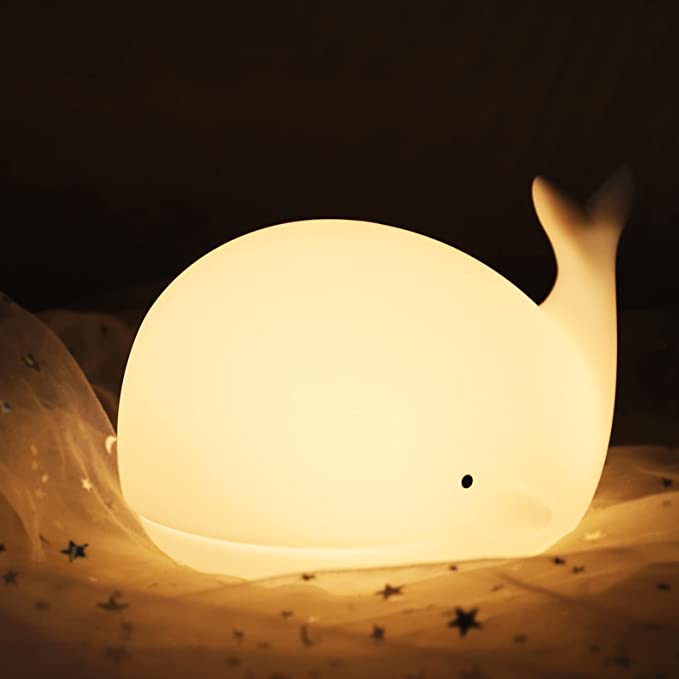ZKLiLi Whale Nursery LED Night Lights with Timer | Nursery Decor in Singapore