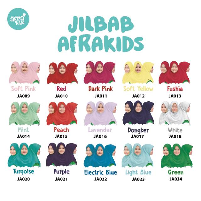 Jilbab anak warna-warni dengan single knitting yang aman