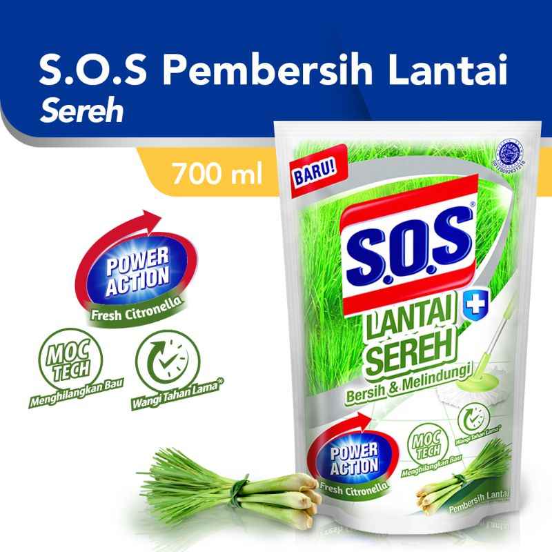 SOS pembersih lantai yang mengandung minyak sereh alami