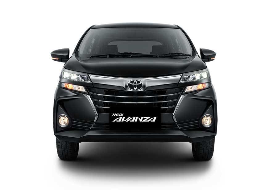 All New Toyota Avanza warna hitam dengan crash sensor.