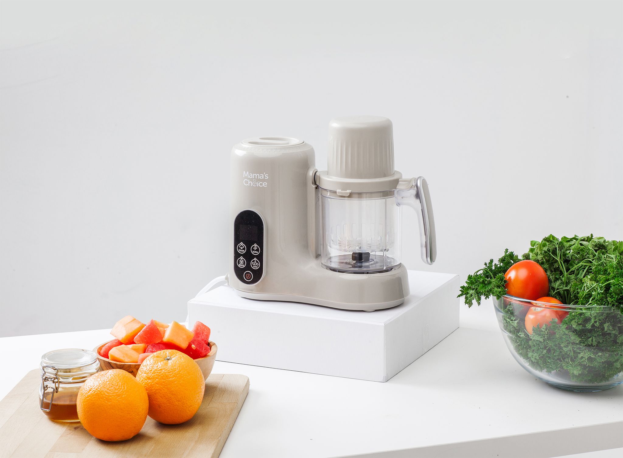 Food Processor Mama;s Choice, bisa digunakna sebagai pengukus sekaligus steriliasasi