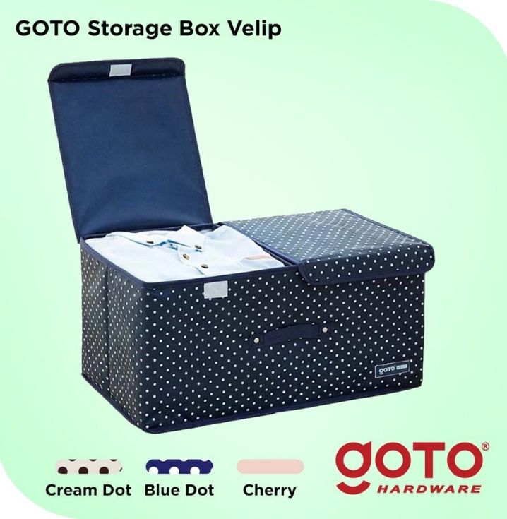 Goto Velip Storage Box bisa Parents gunakan untuk menyimpan mainan, perlengkapan kerja, atau pakaian anak.