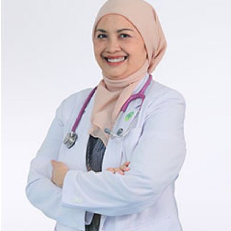 dr. Andi Nanis Sacharina, Sp.A (K). Ia merupakan lulusan Spesialis Anak di Universitas Indonesia.