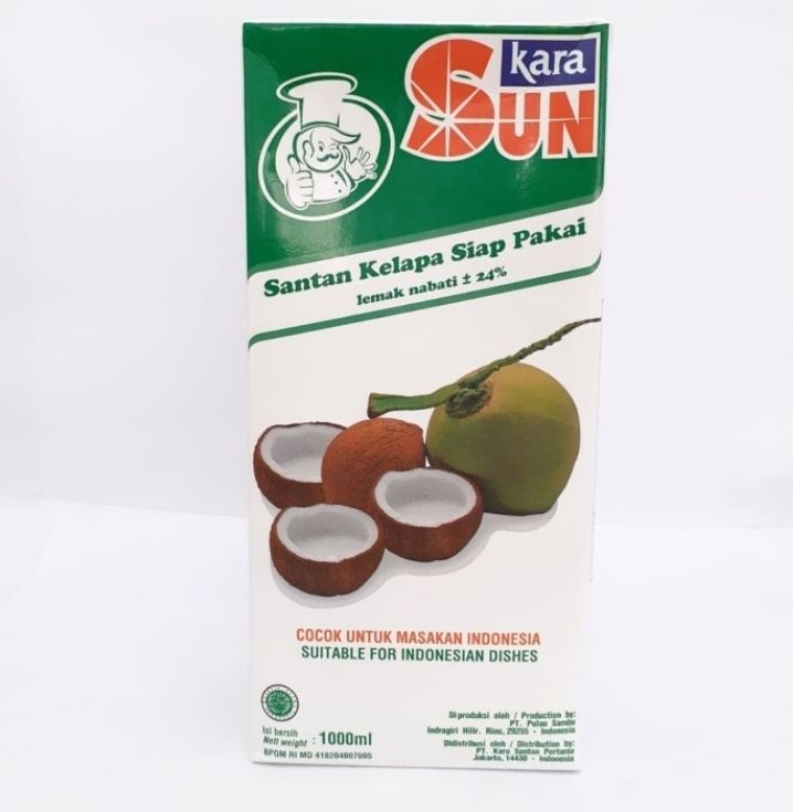 SUN KARA yang terbuat dari krim kelapa segar tanpa campuran susu