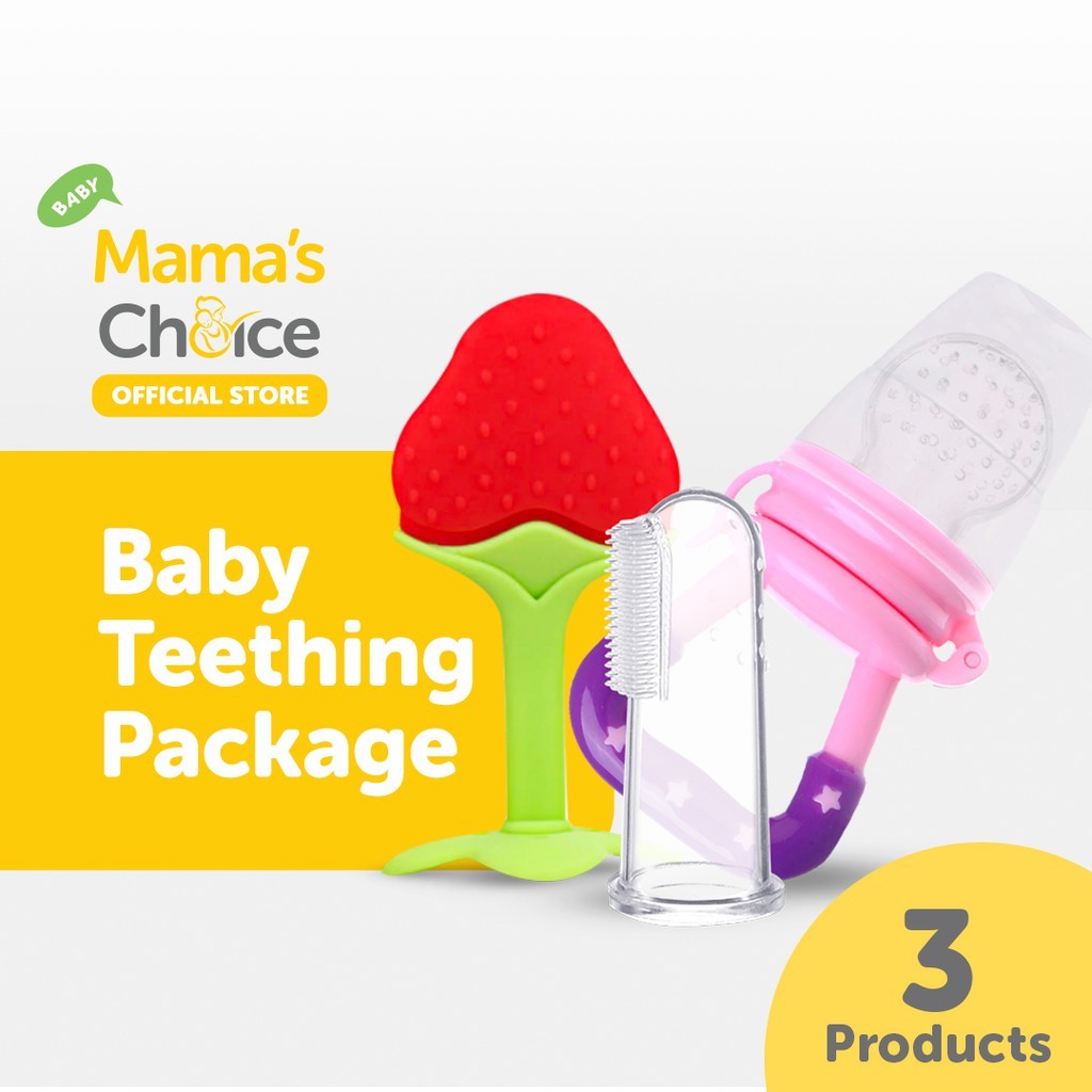 Mama’s Choice Baby Teething Package merupakan mainan bayi sekaligus membantu