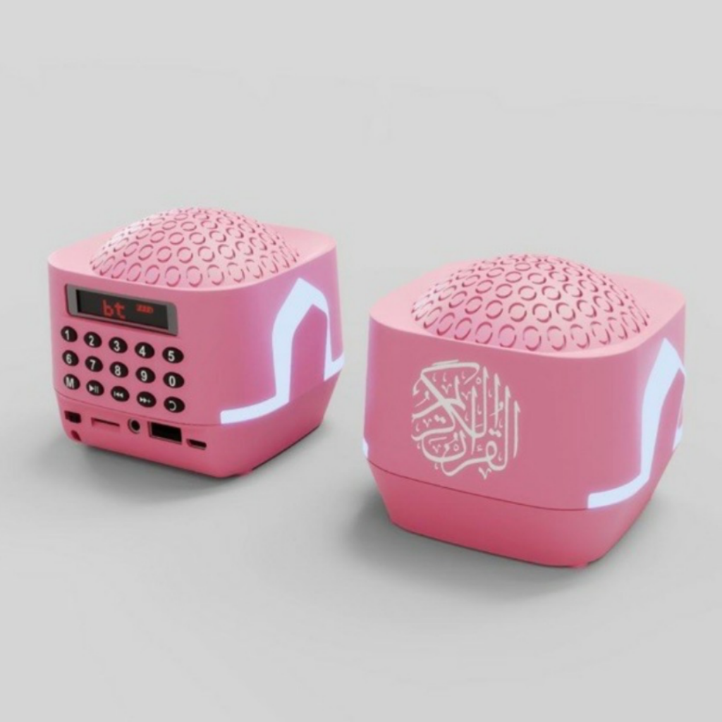 speaker dengan desain kubah masjid ada bonus belajar bahasa Arab, Langgam, dan Tajwid