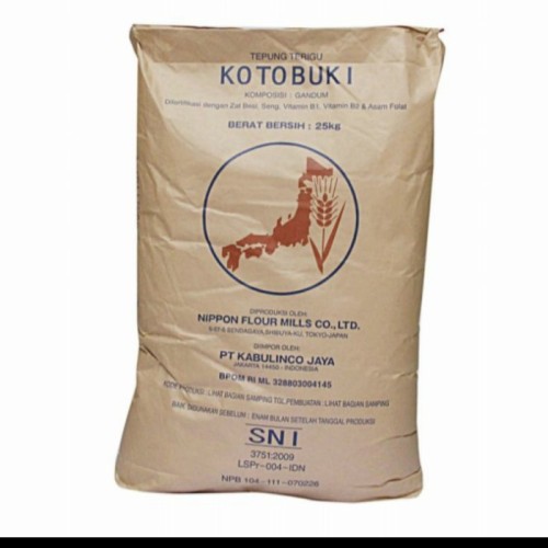 Rekomendasi tepung untuk kue kering tersedia dalam kemasan 1 kg maupun kemasan besar 25 kg.