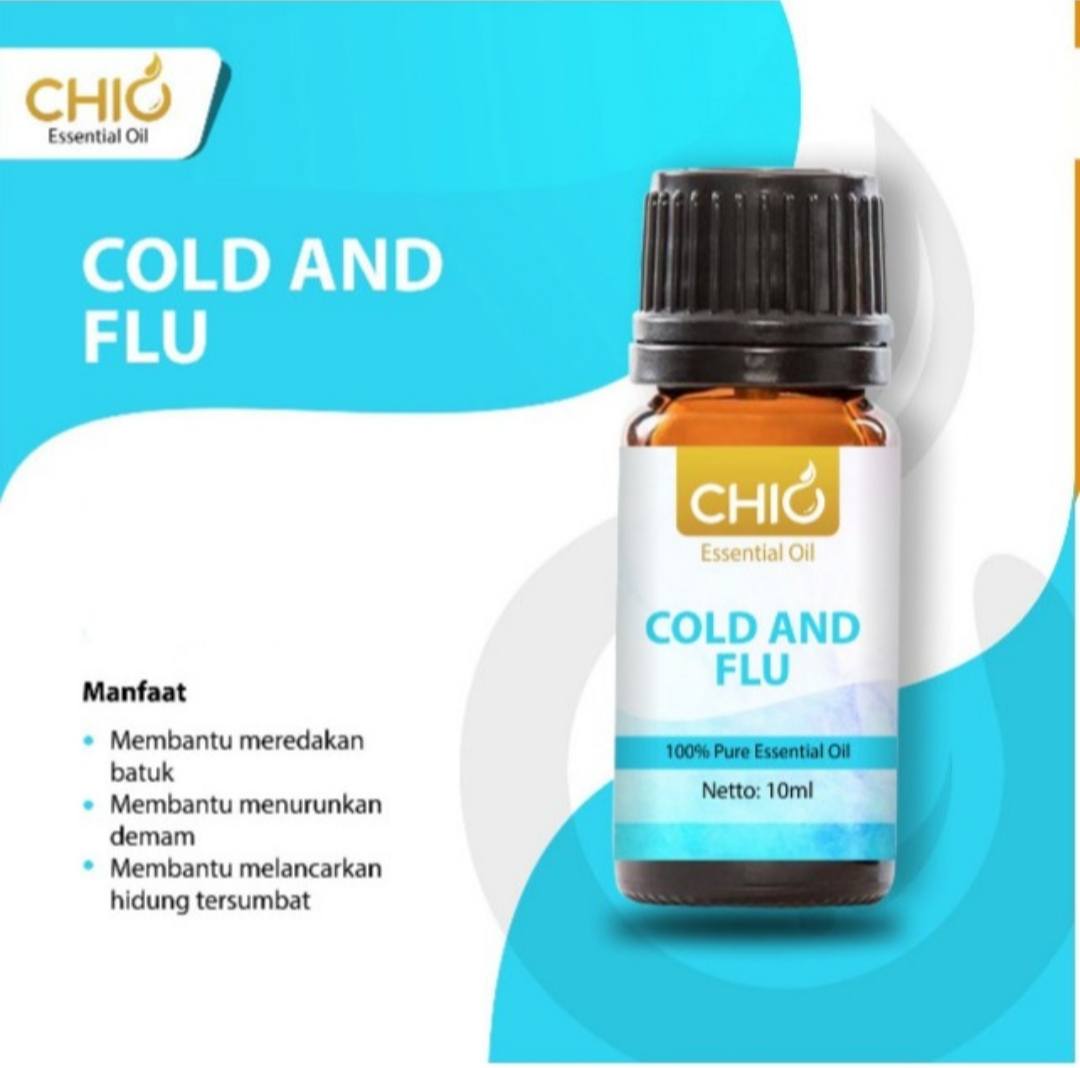 Essential Oil untuk Batuk Pilek Anak Chio Cold and Flu dengan therapeutic grade.