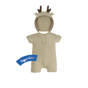 Kalale Playsuit, baju bayi perempuan dengan Bonnet Animal