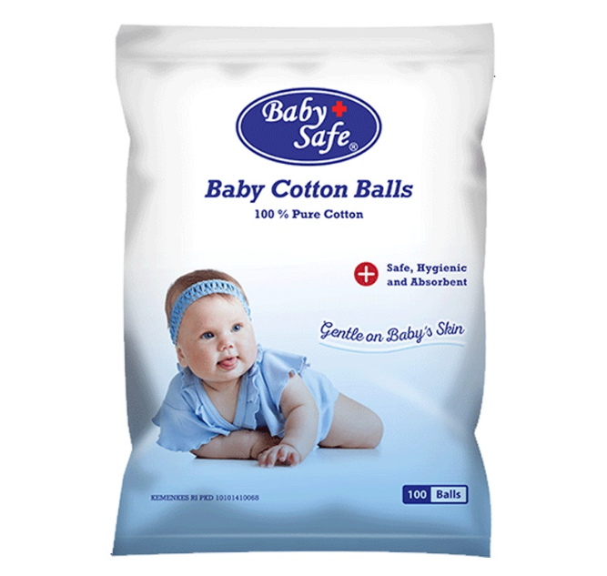 Baby Safe Baby Cotton Balls dengan daya serap tinggi