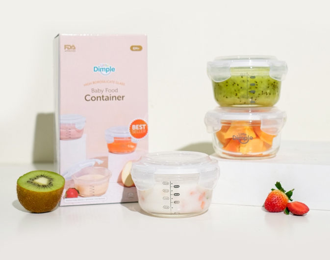 Food container Little dimple terbuat dari kaca borosilicate