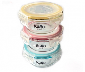 Kuru Wadah Kaca Bentuk Bulat terbuat dari bahan Borosilicate Tempered Glass