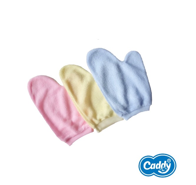 waslap bayi Caddy satu pack warna kuning, pink, dan biru