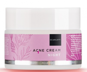Scarlett Night Acne Cream, night cream untuk kulit berminyak