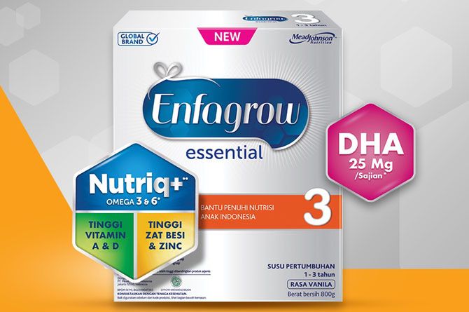 susu peninggi badan Enfagrow Essential 3